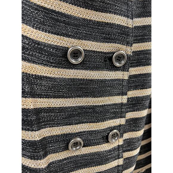 Per Se Black and Gold Stripe Coat size 16 - Picture 3 of 4